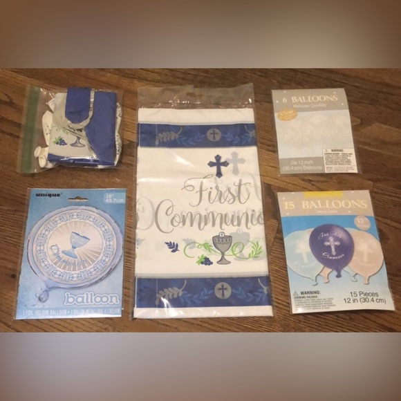 303. NWT Boys First Holy Communion Decor - 14 Decorations - Picture 1 of 12